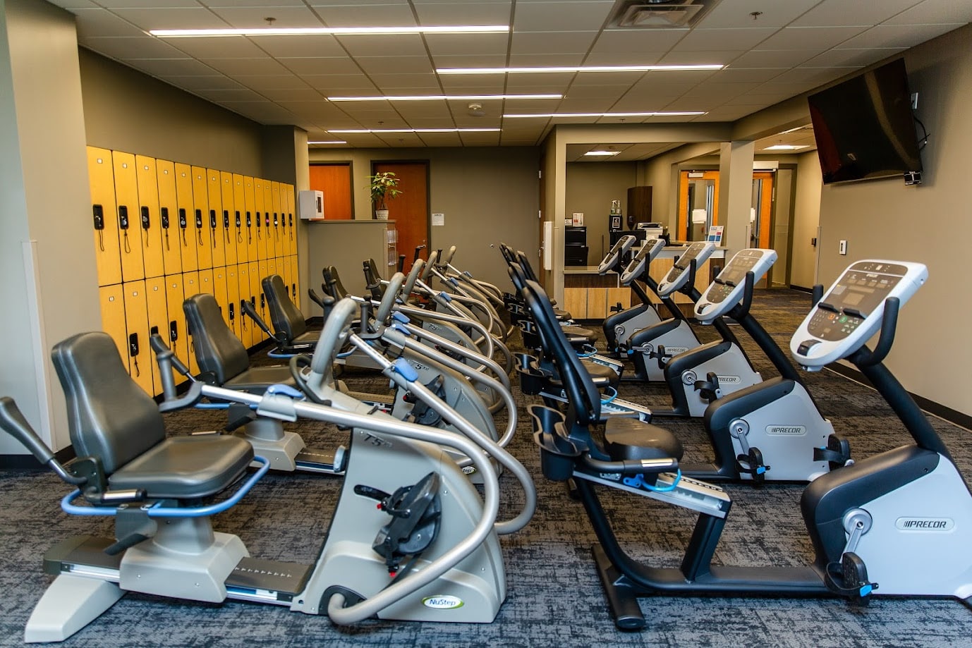 New-Berlin_two rows of Stationary Bikes